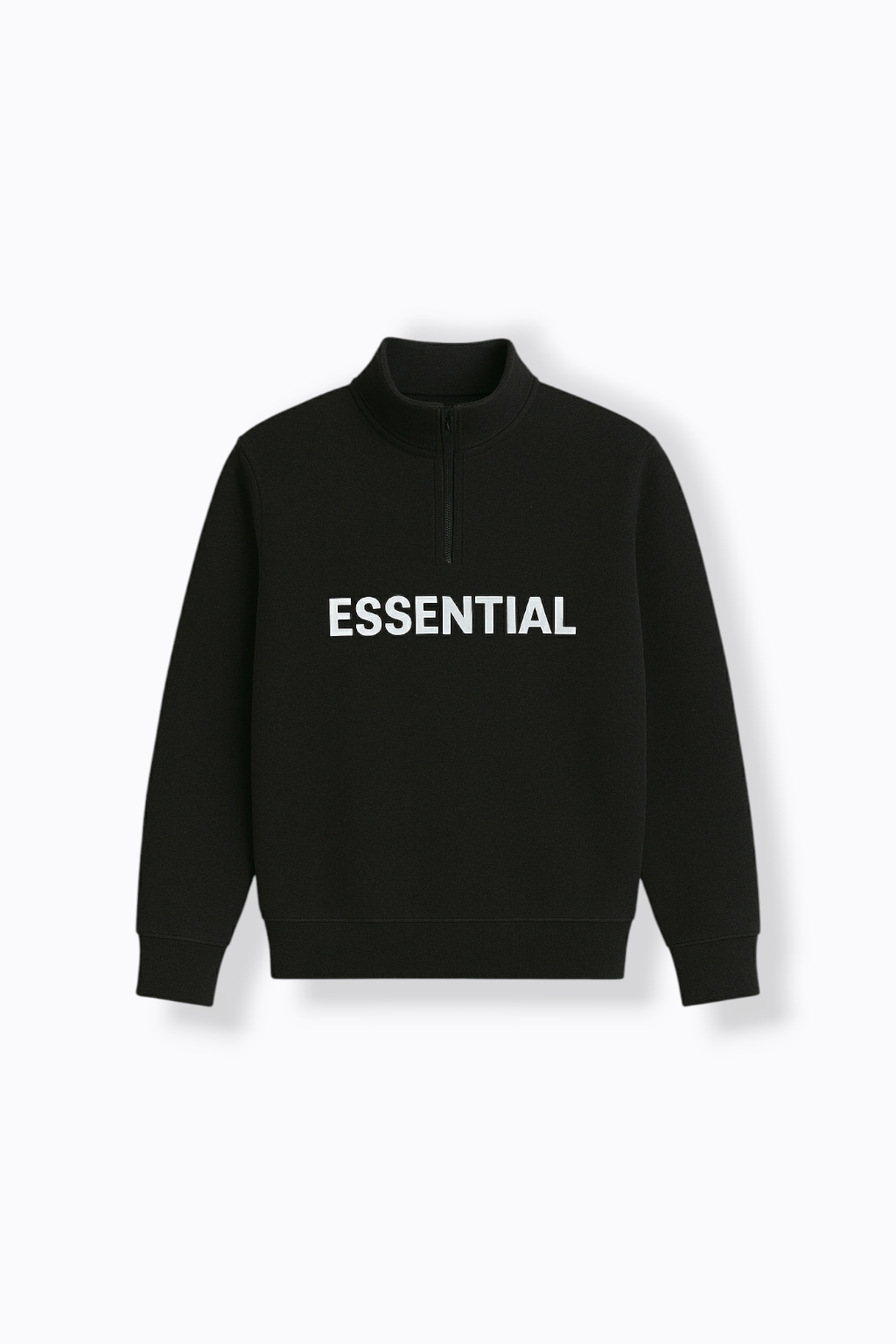 |ESSENTIALS|Quater Zipper [Black]